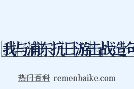 我与浦东抗日游击战造句是什么意思的图片